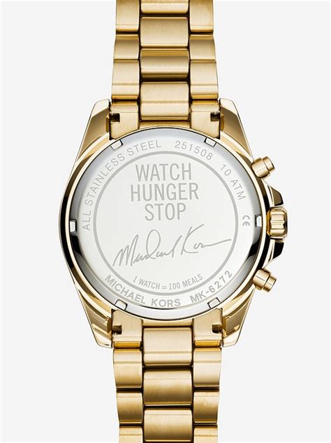 michael kors watch hunger stop 2015|Michael Kors world hunger watch.